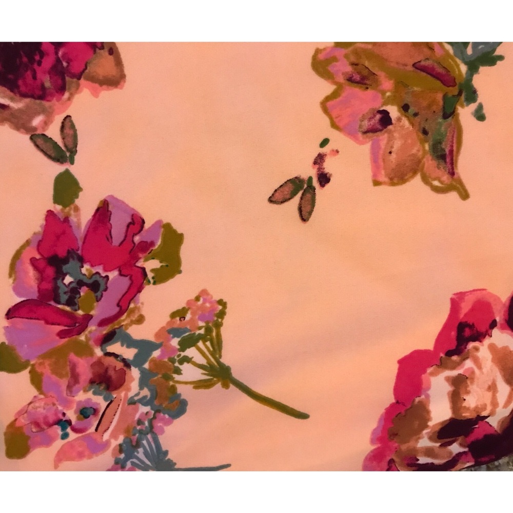 Everly SIZE Small Peach Floral Racerback Summer Tank Top - Picture 8 of 8